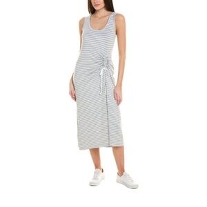 NWOT Cabi Women’s Gray Stripe Easy Sleeveless Maxi Dress, Size Medium
